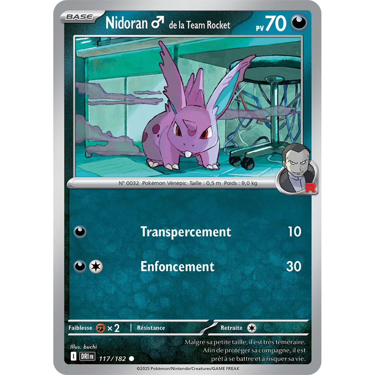 Item Nidoran♂ de la Team Rocket - Commune 117/182 - Ecarlate et Violet 10 Rivalités Destinées