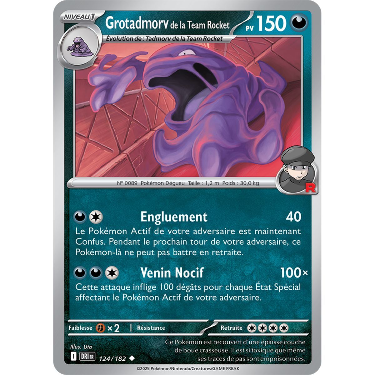 Item Grotadmorv de la Team Rocket - Peu Commune 124/182 - Ecarlate et Violet 10 Rivalités Destinées