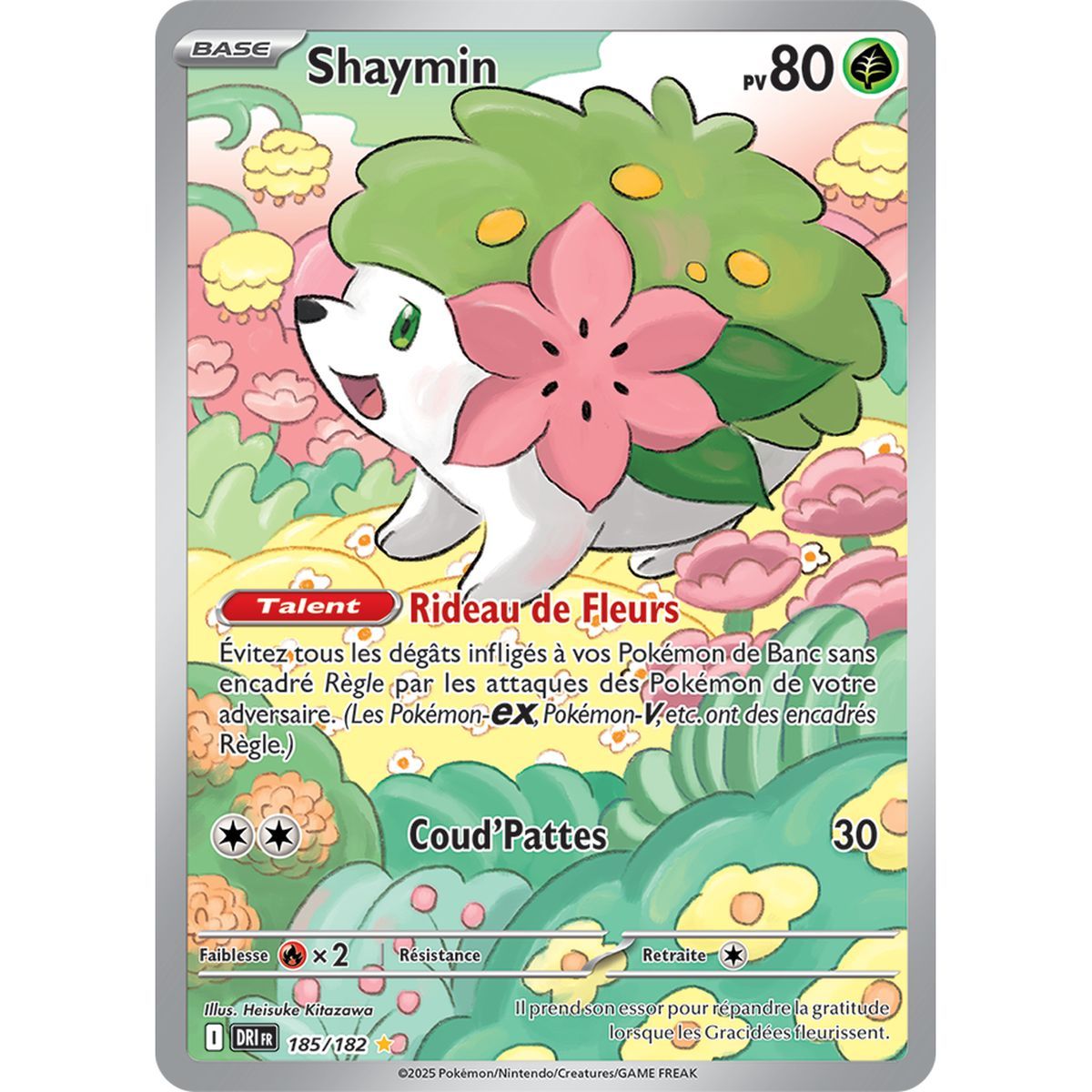 Shaymin - Illustration Rare 185/182 - Ecarlate et Violet 10 Rivalités Destinées