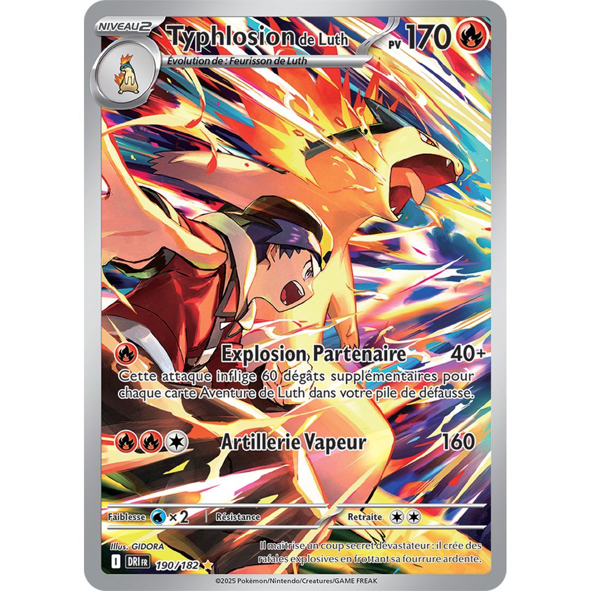Typhlosion de Luth - Illustration Rare 190/182 - Ecarlate et Violet 10 Rivalités Destinées