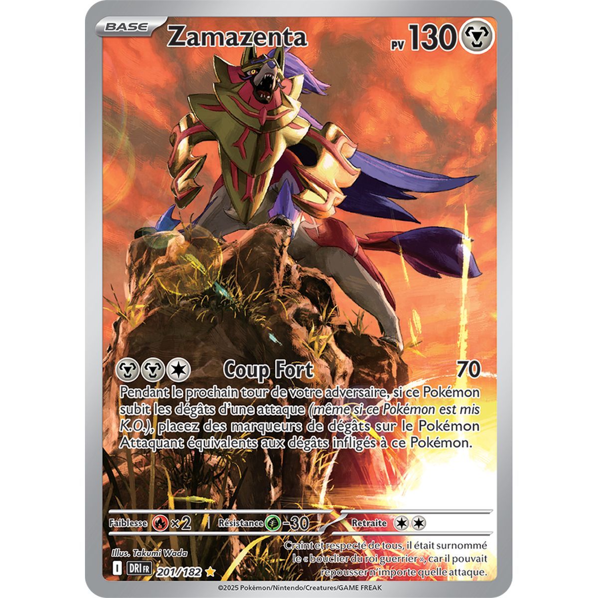 Item Zamazenta - Illustration Rare 201/182 - Ecarlate et Violet 10 Rivalités Destinées