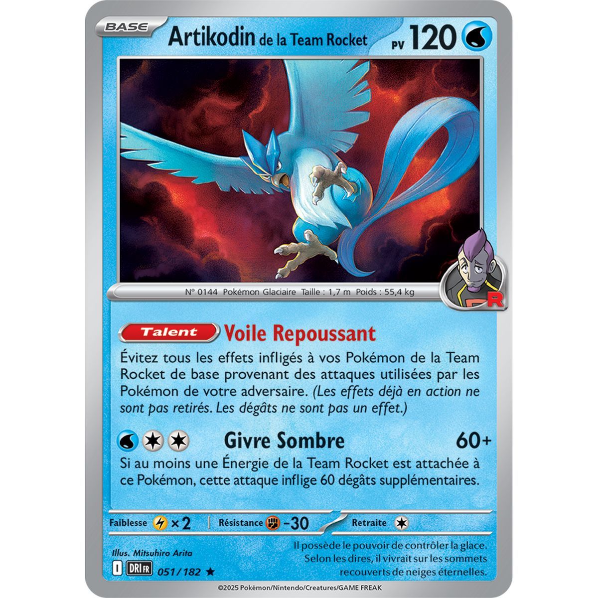 Artikodin de la Team Rocket - Holo Rare 51/182 - Ecarlate et Violet 10 Rivalités Destinées