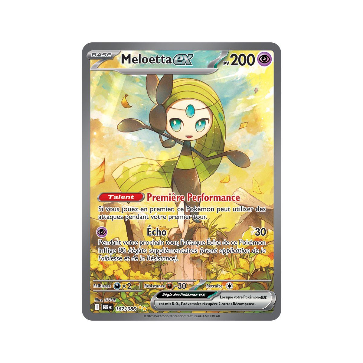 Item Meloetta-ex - Special Illustration Rare 167/86 - Ecarlate et Violet 10.5 Foudre Noire