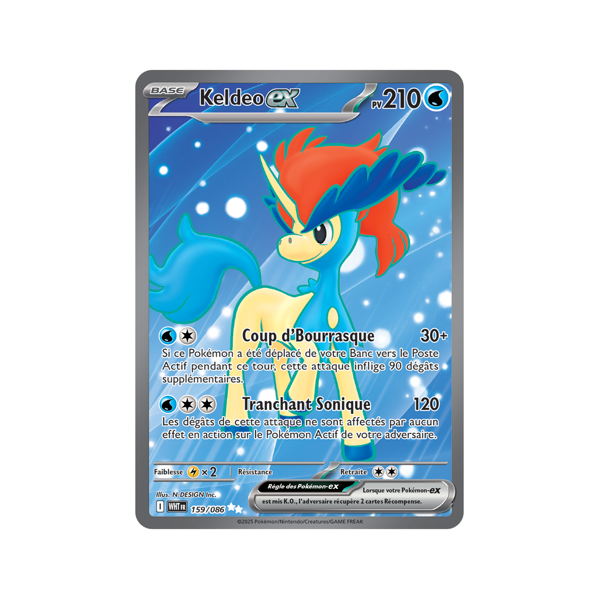 Item Keldeo-ex - Ultra Rare 159/86 - Ecarlate et Violet 10.5 Flamme Blanche