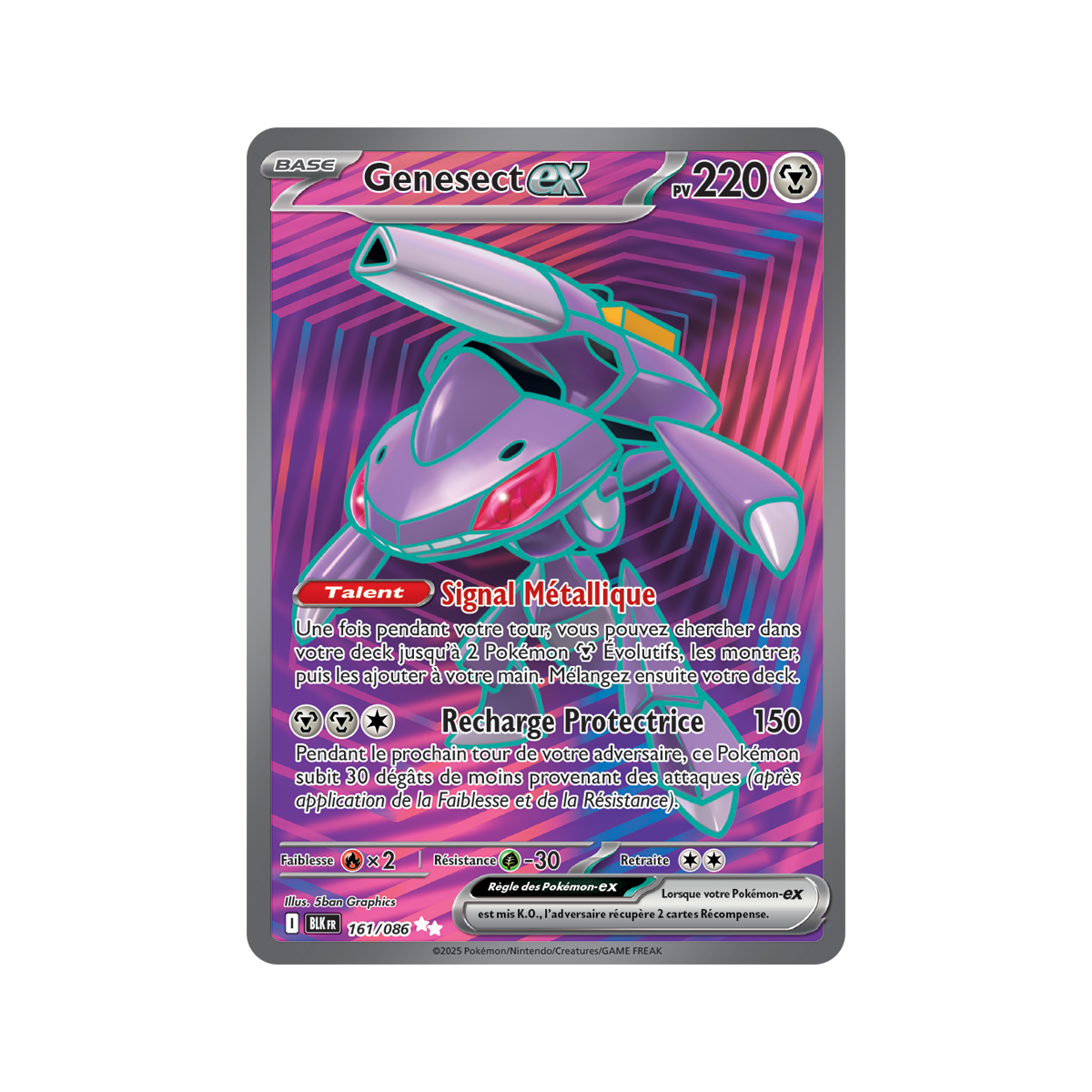 Item Genesect-ex - Ultra Rare 161/86 - Ecarlate et Violet 10.5 Foudre Noire