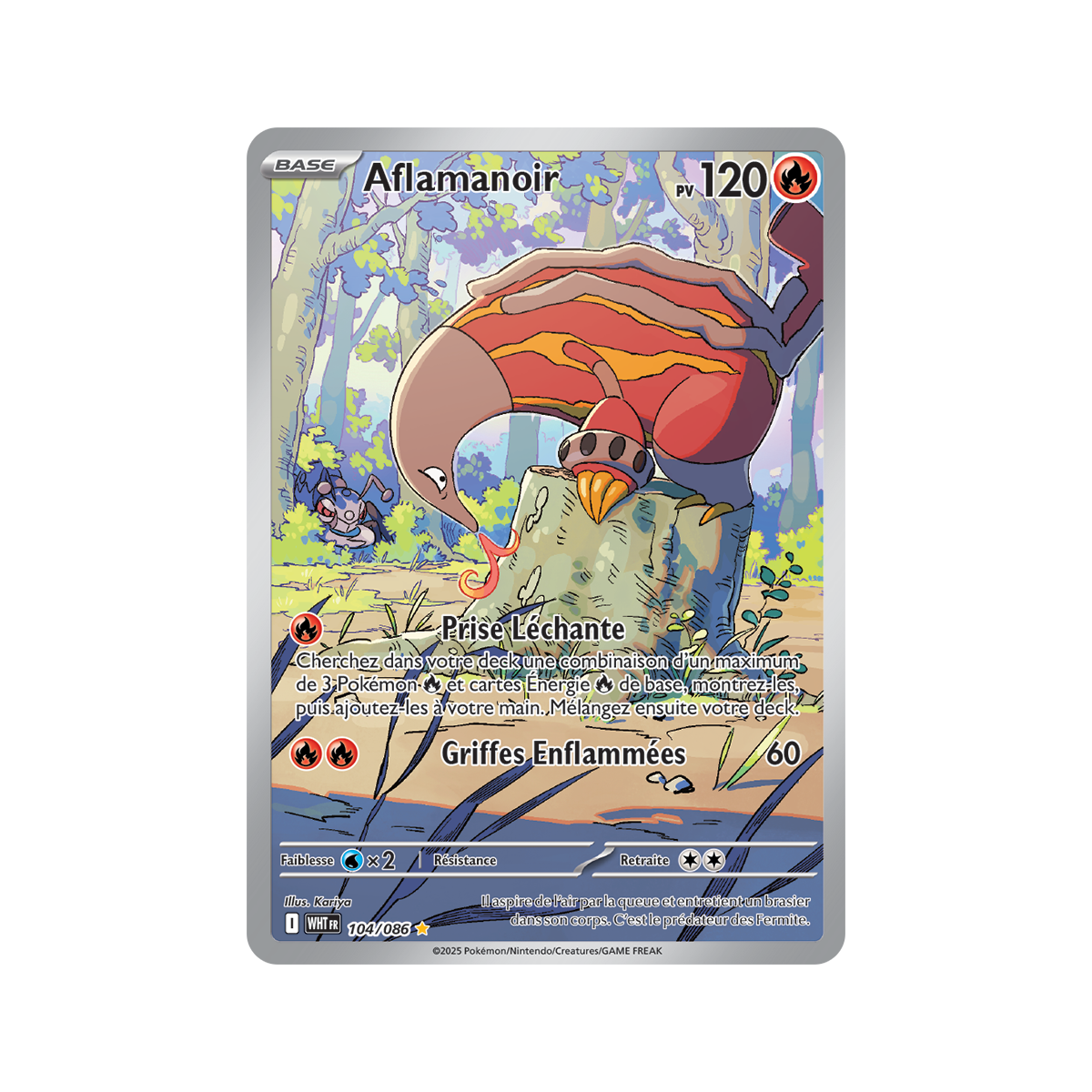 Item Aflamanoir - Illustration Rare 104/86 - Ecarlate et Violet 10.5 Flamme Blanche