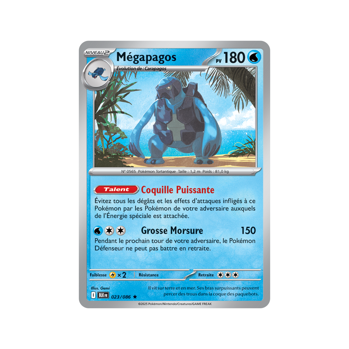 Item Mégapagos - Reverse Pokéball 23/86 - Ecarlate et Violet 10.5 Foudre Noire