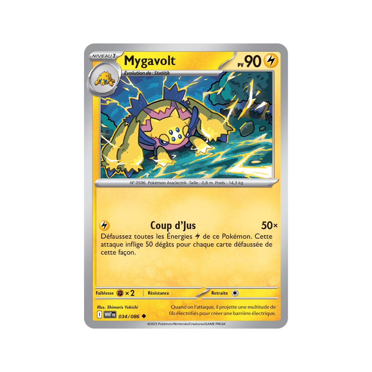 Item Mygavolt - Reverse Pokéball 34/86 - Ecarlate et Violet 10.5 Flamme Blanche