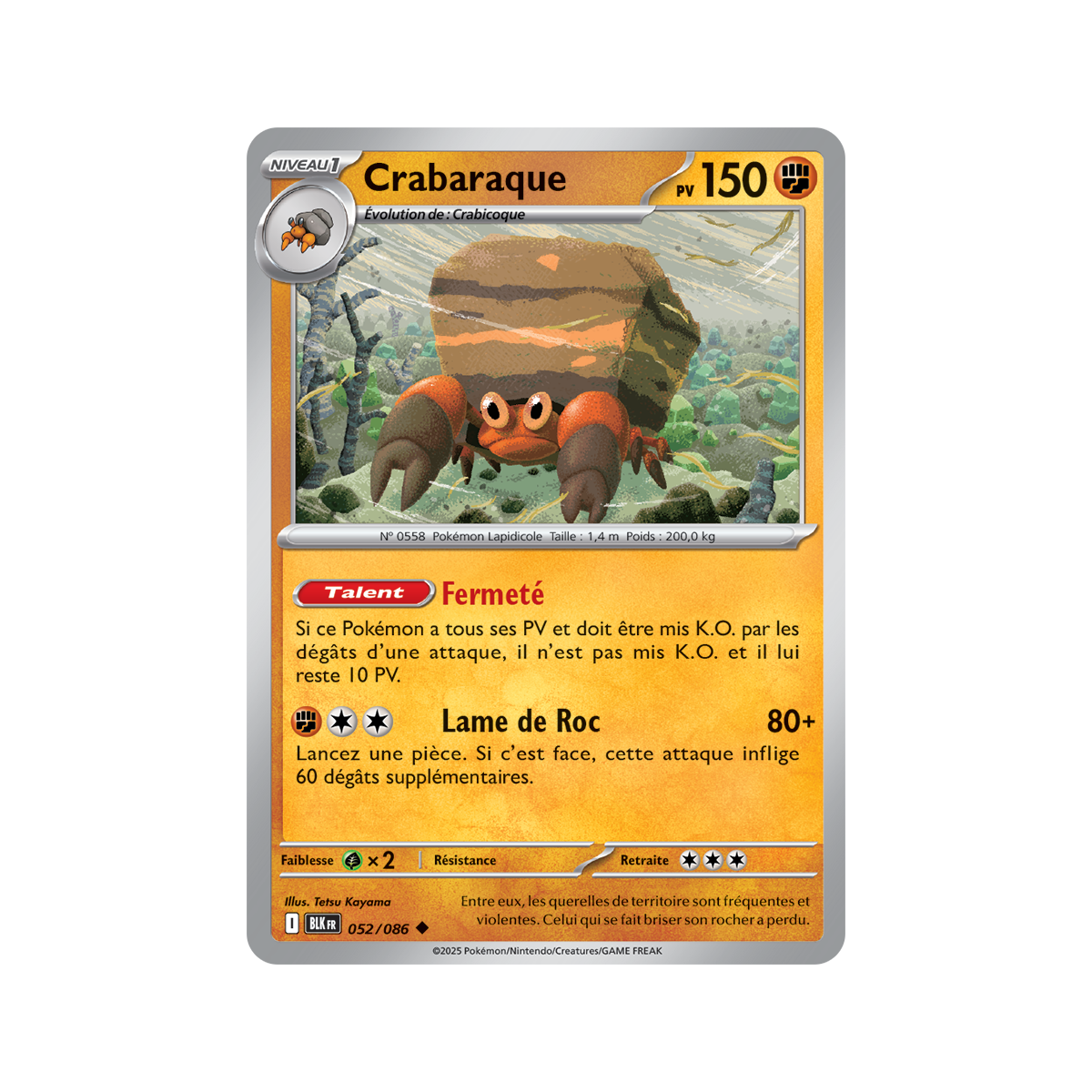 Item Crabaraque - Reverse Pokéball 52/86 - Ecarlate et Violet 10.5 Foudre Noire
