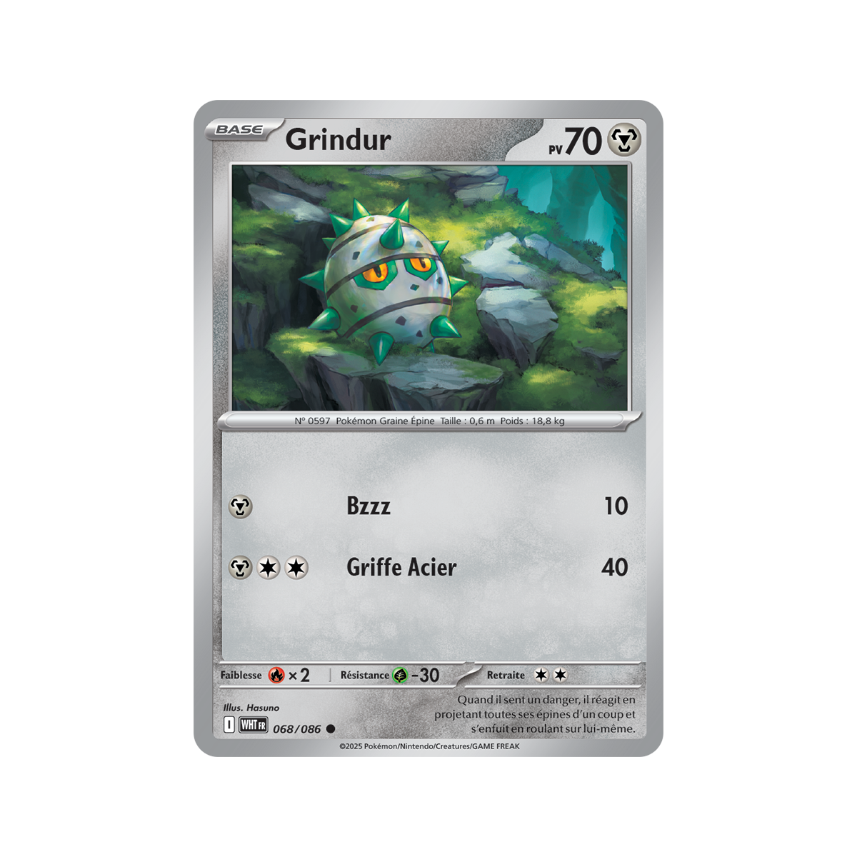 Item Grindur - Reverse Pokéball 68/86 - Ecarlate et Violet 10.5 Flamme Blanche