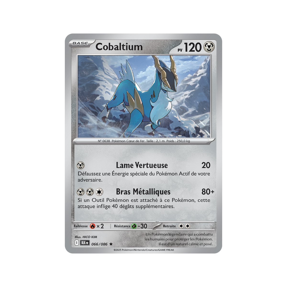 Item Cobaltium - Reverse Pokéball 66/86 - Ecarlate et Violet 10.5 Foudre Noire
