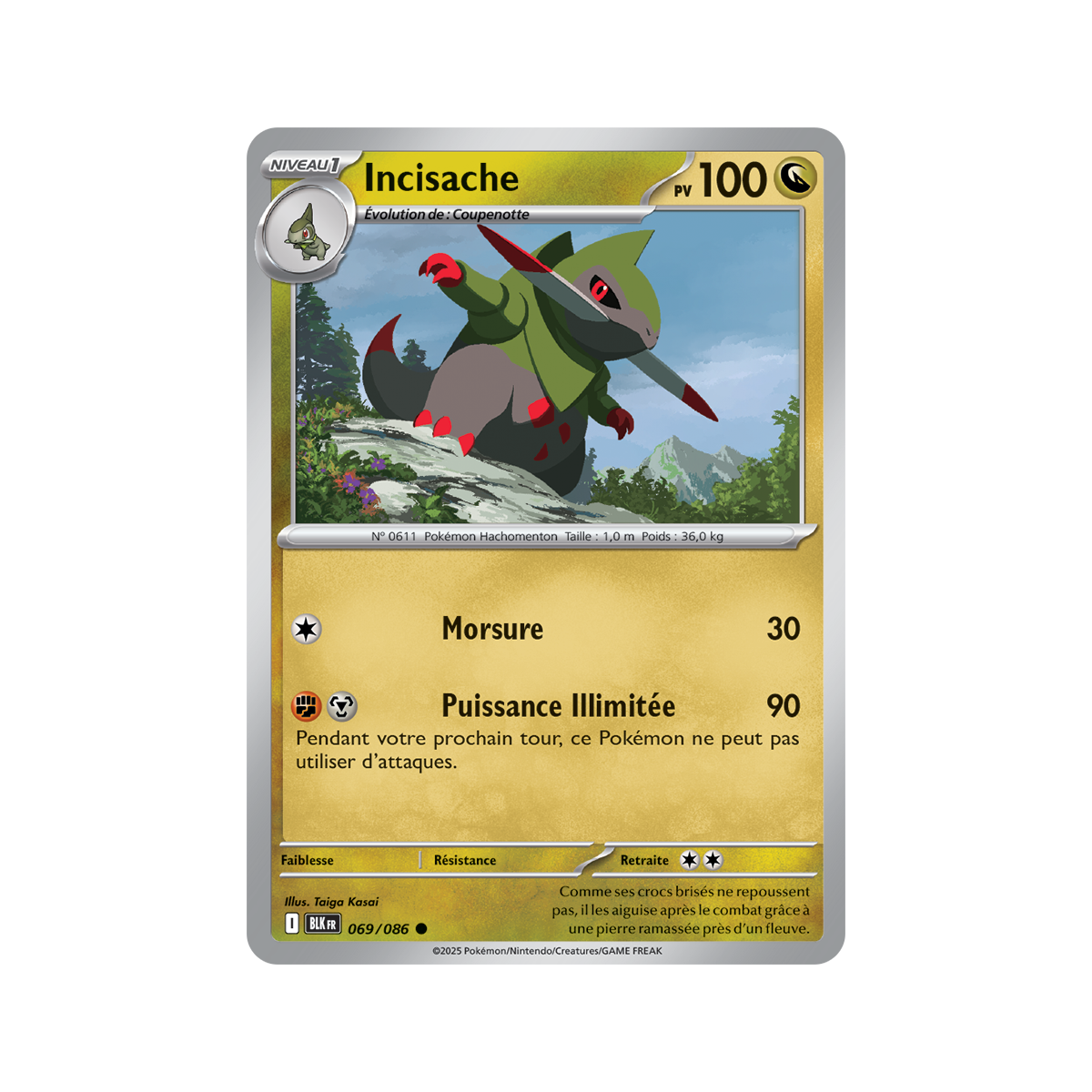 Item Incisache - Reverse Pokéball 69/86 - Ecarlate et Violet 10.5 Foudre Noire