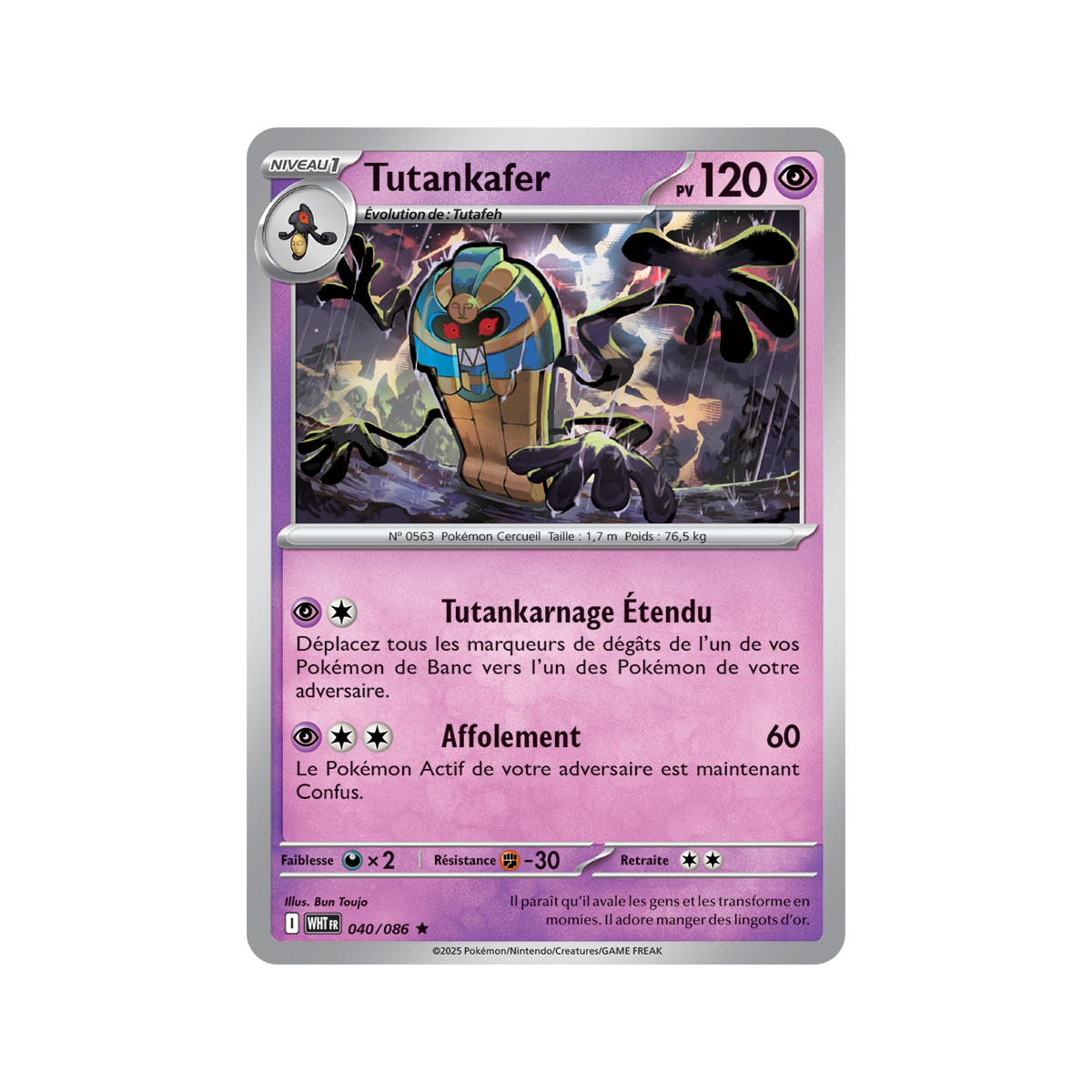 Item Tutankafer - Holo Rare 40/86 - Ecarlate et Violet 10.5 Flamme Blanche