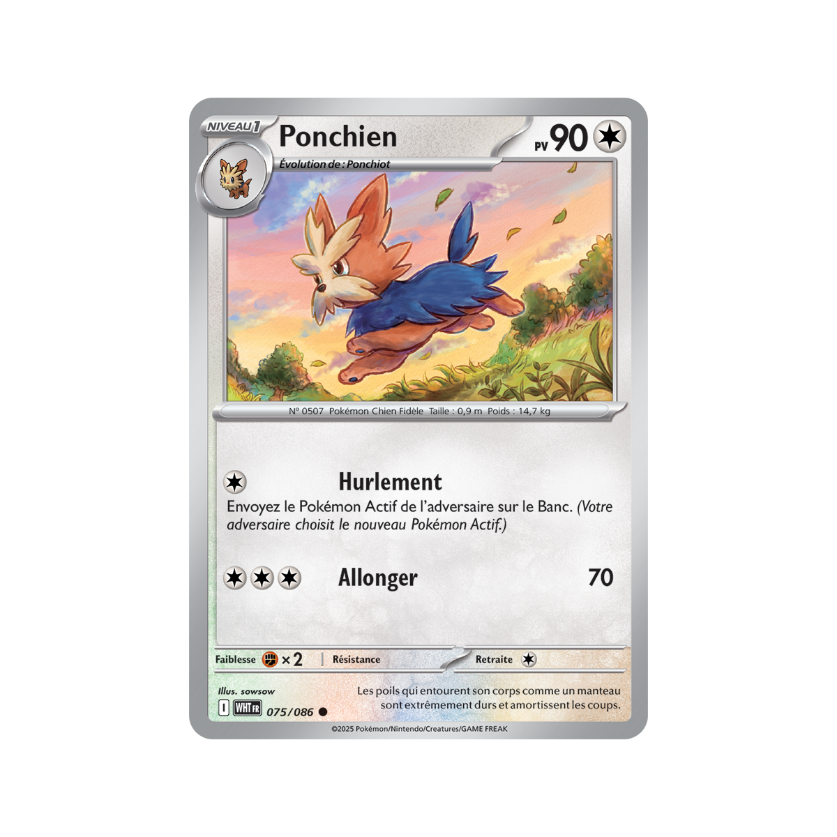 Item Ponchien - Reverse 75/86 - Ecarlate et Violet 10.5 Flamme Blanche