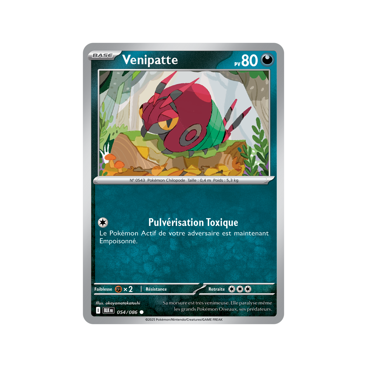 Item Venipatte - Reverse Pokéball 54/86 - Ecarlate et Violet 10.5 Foudre Noire