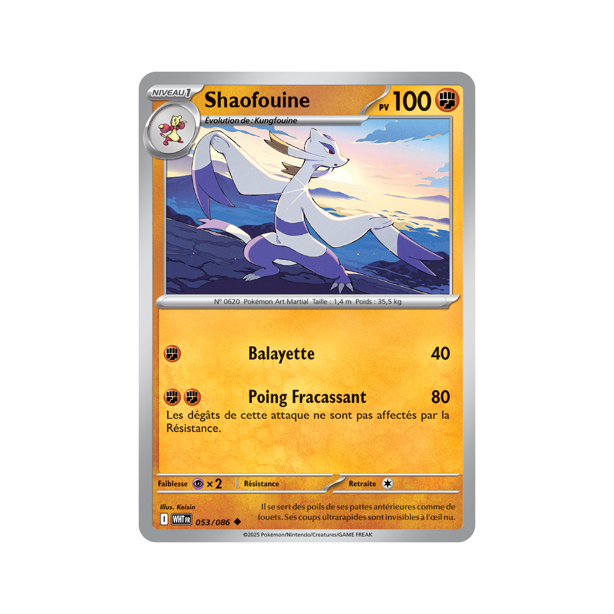 Item Shaofouine - Reverse Pokéball 53/86 - Ecarlate et Violet 10.5 Flamme Blanche