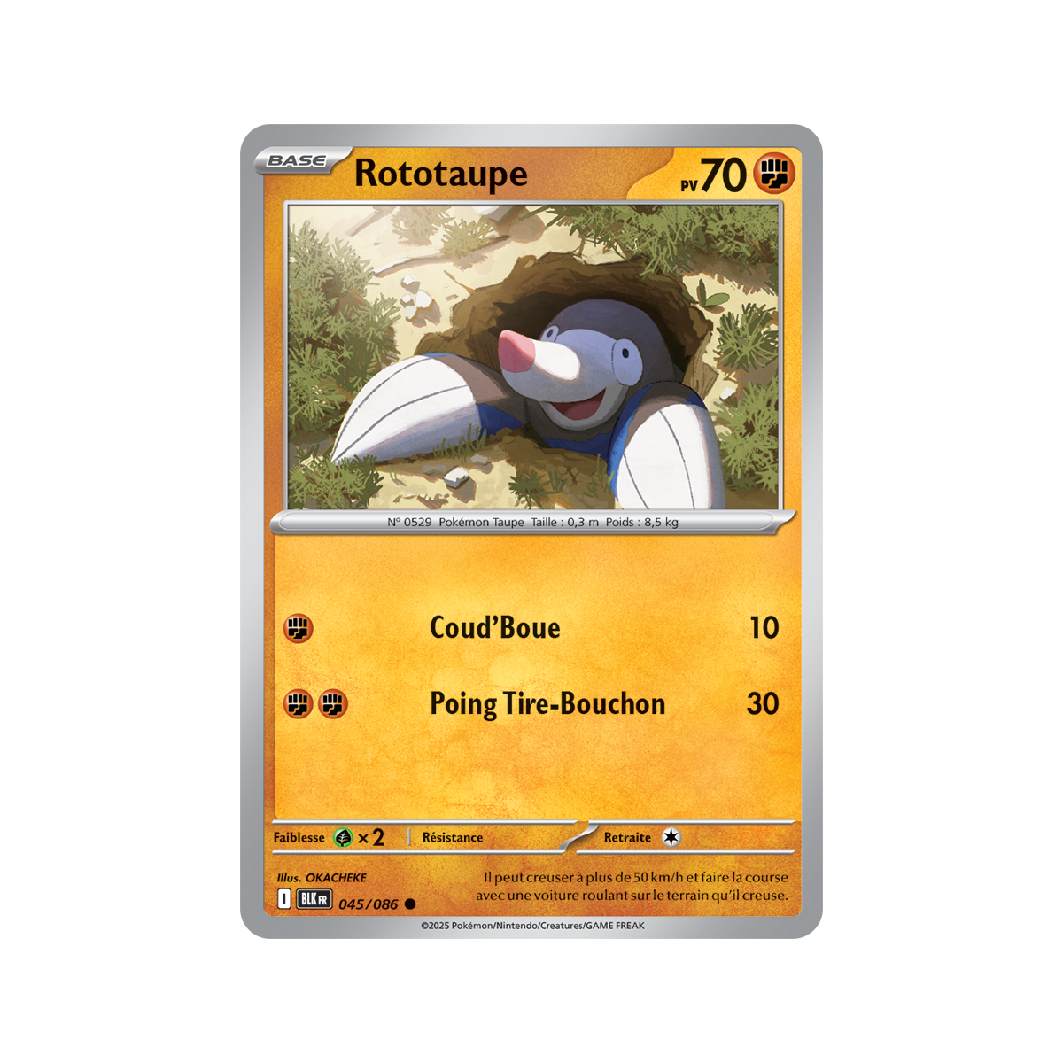 Item Rototaupe - Reverse Pokéball 45/86 - Ecarlate et Violet 10.5 Foudre Noire