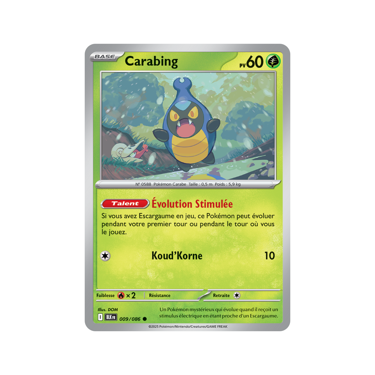 Item Carabing - Reverse Pokéball 9/86 - Ecarlate et Violet 10.5 Foudre Noire