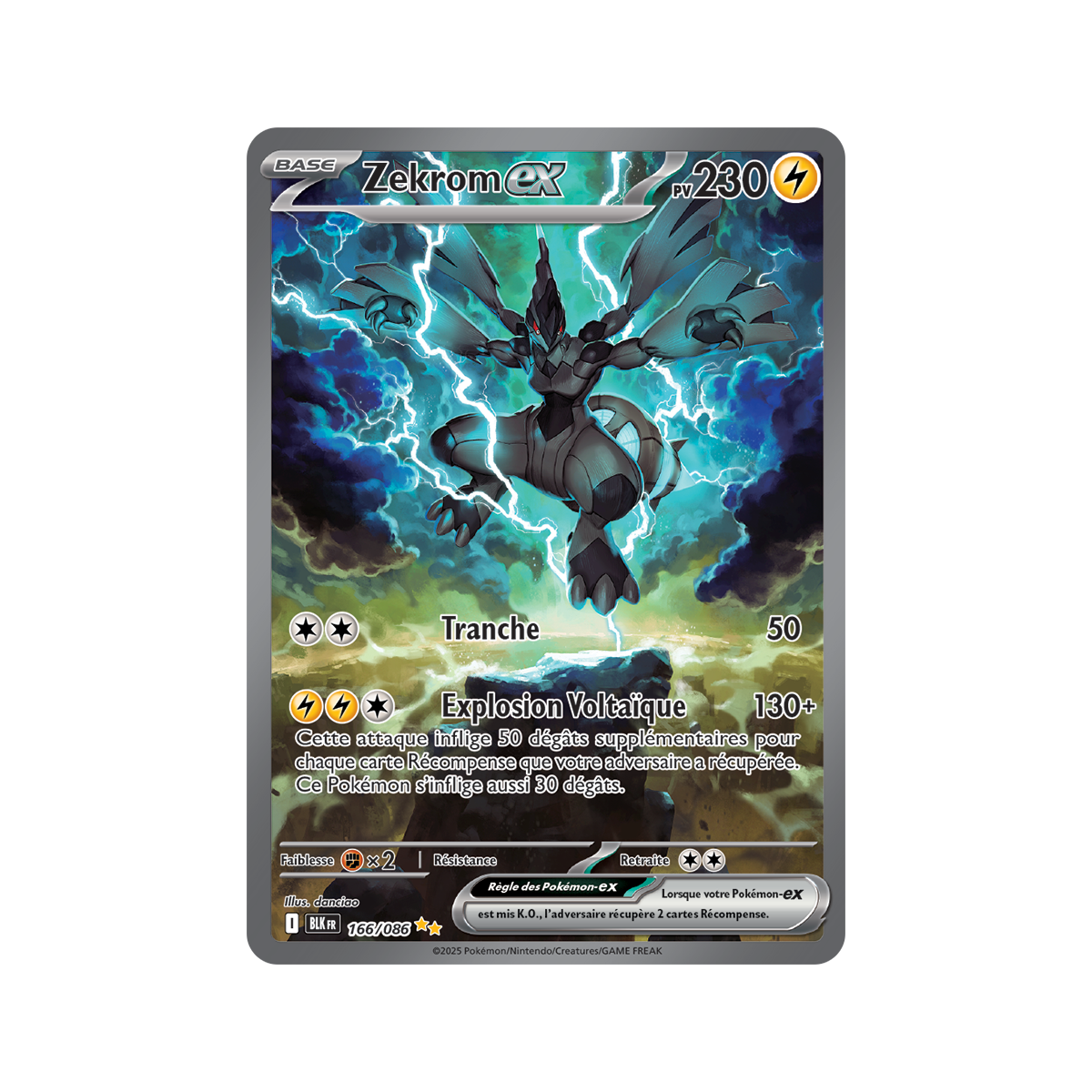 Item Zekrom-ex - Special Illustration Rare 166/86 - Ecarlate et Violet 10.5 Foudre Noire