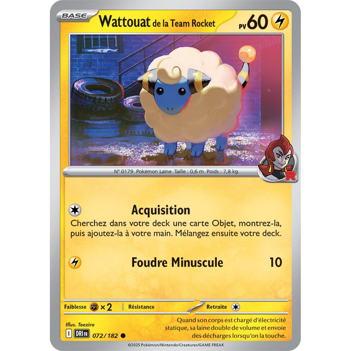 Item Wattouat de la Team Rocket - Commune 72/182 - Ecarlate et Violet 10 Rivalités Destinées