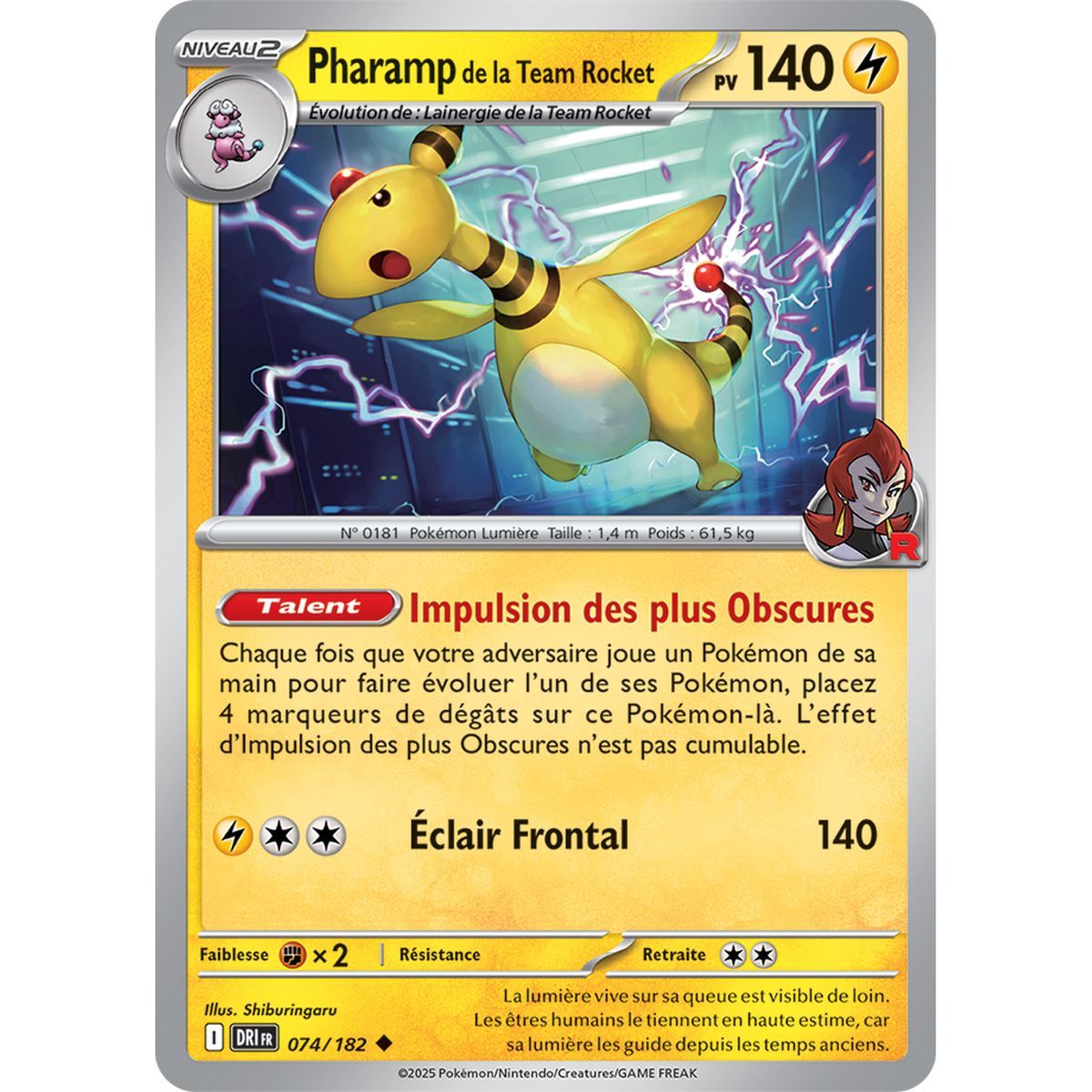 Item Pharamp de la Team Rocket - Peu Commune 74/182 - Ecarlate et Violet 10 Rivalités Destinées