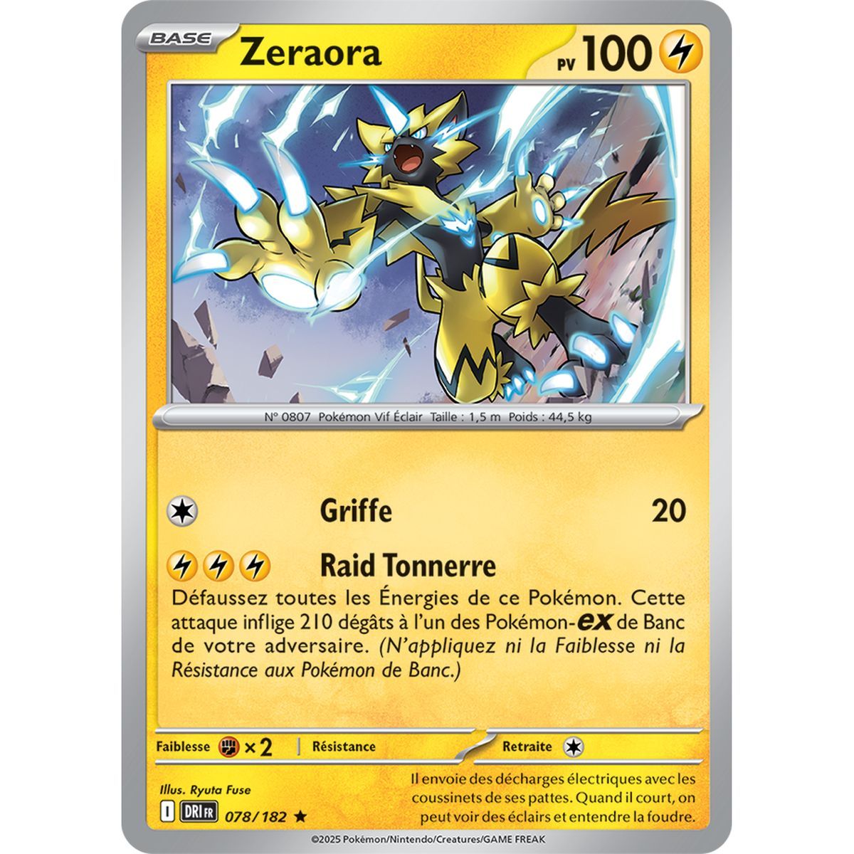 Item Zeraora - Reverse 78/182 - Ecarlate et Violet 10 Rivalités Destinées