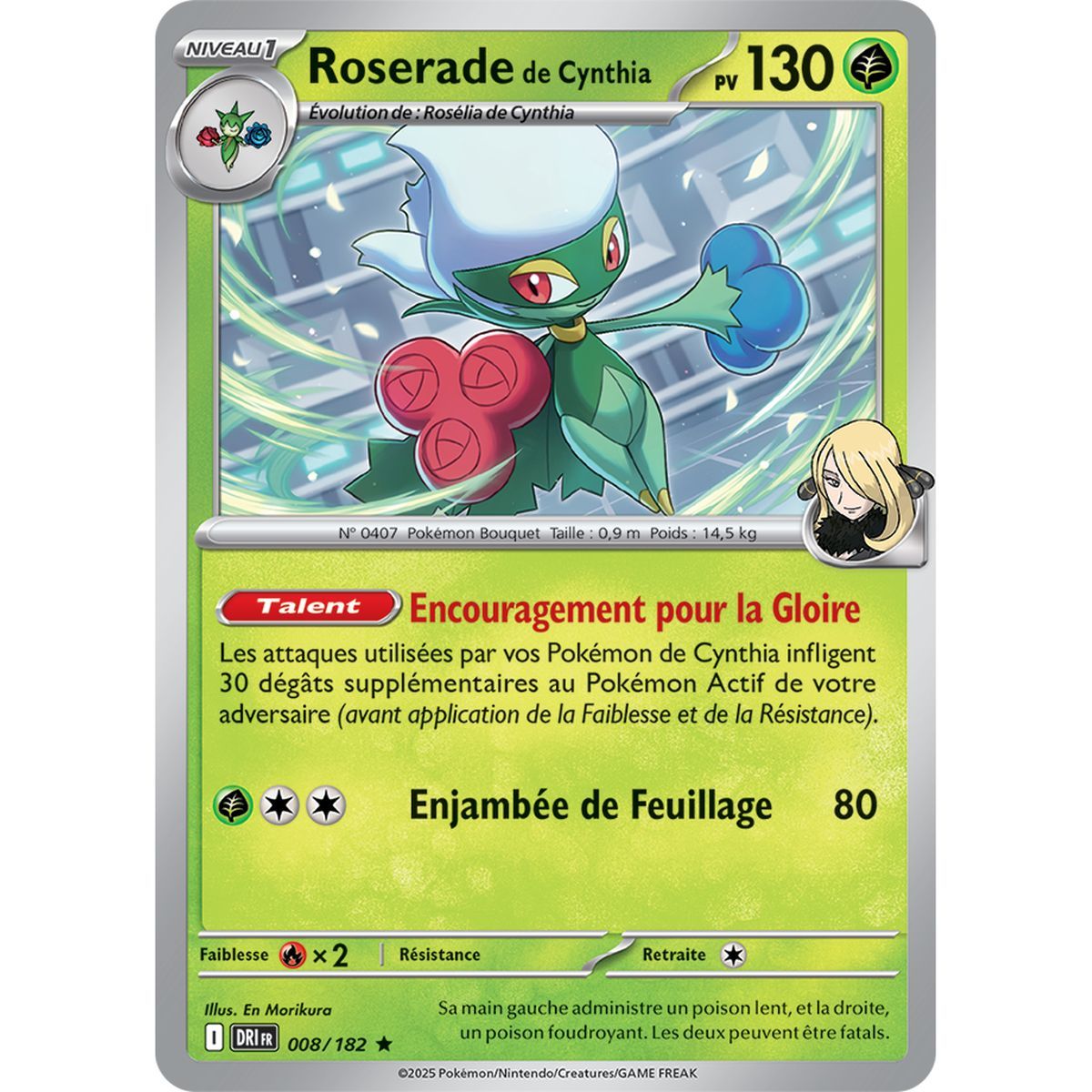 Item Roserade de Cynthia - Holo Rare 8/182 - Ecarlate et Violet 10 Rivalités Destinées