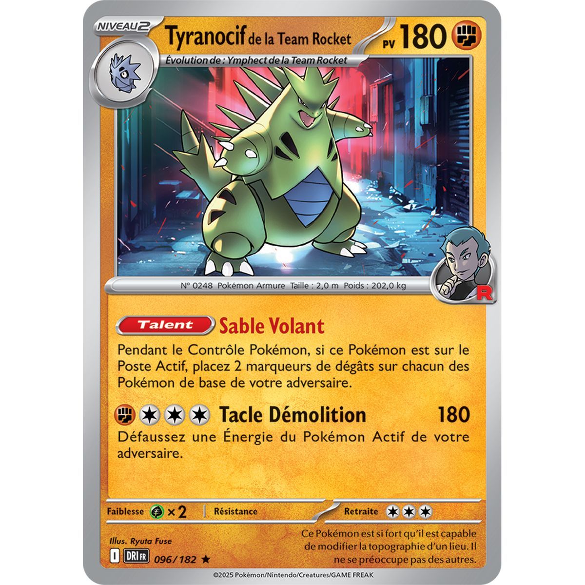 Item Tyranocif de la Team Rocket - Reverse 96/182 - Ecarlate et Violet 10 Rivalités Destinées