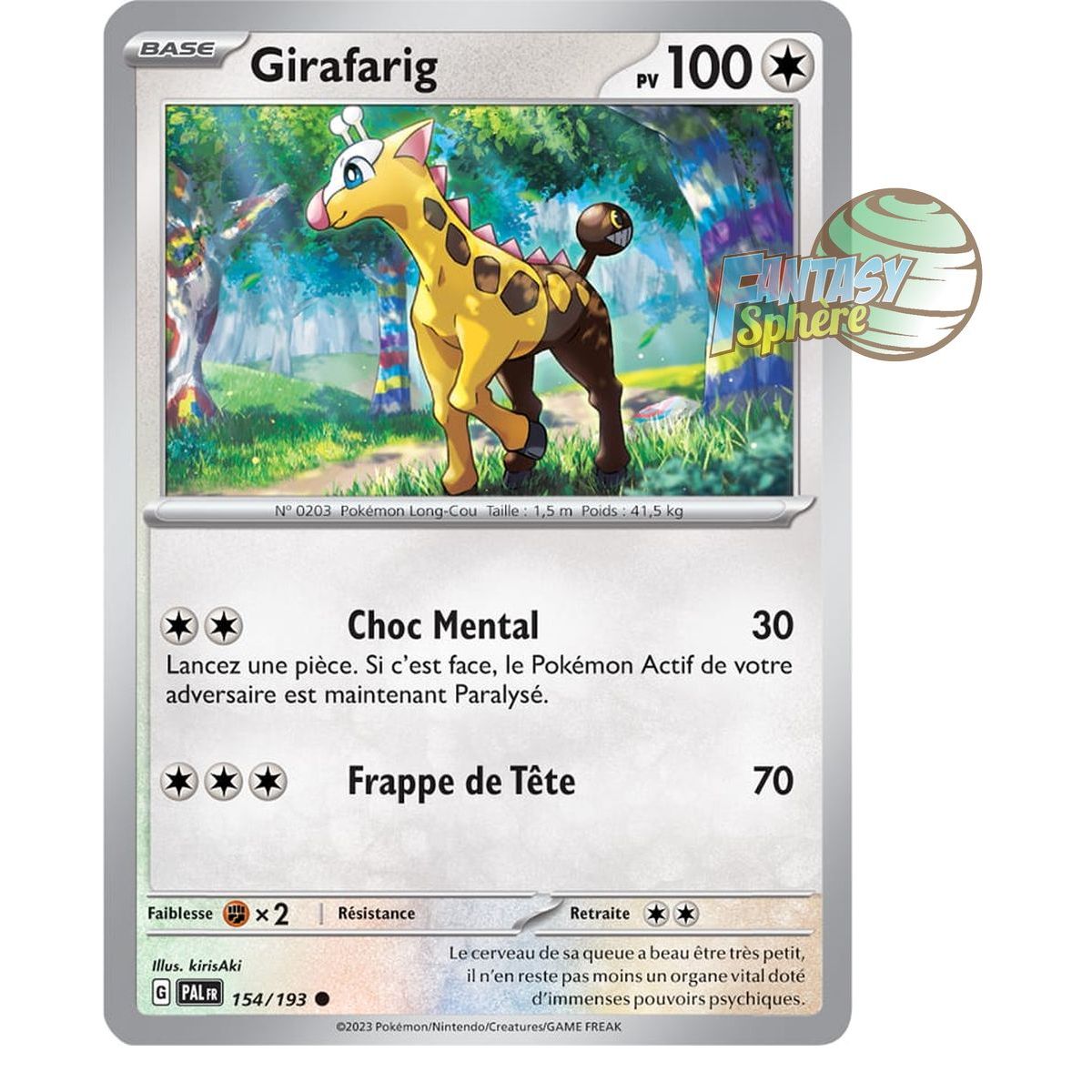 Item Girafarig - Commune 154/193 - Ecarlate et Violet Evolution à Paldea