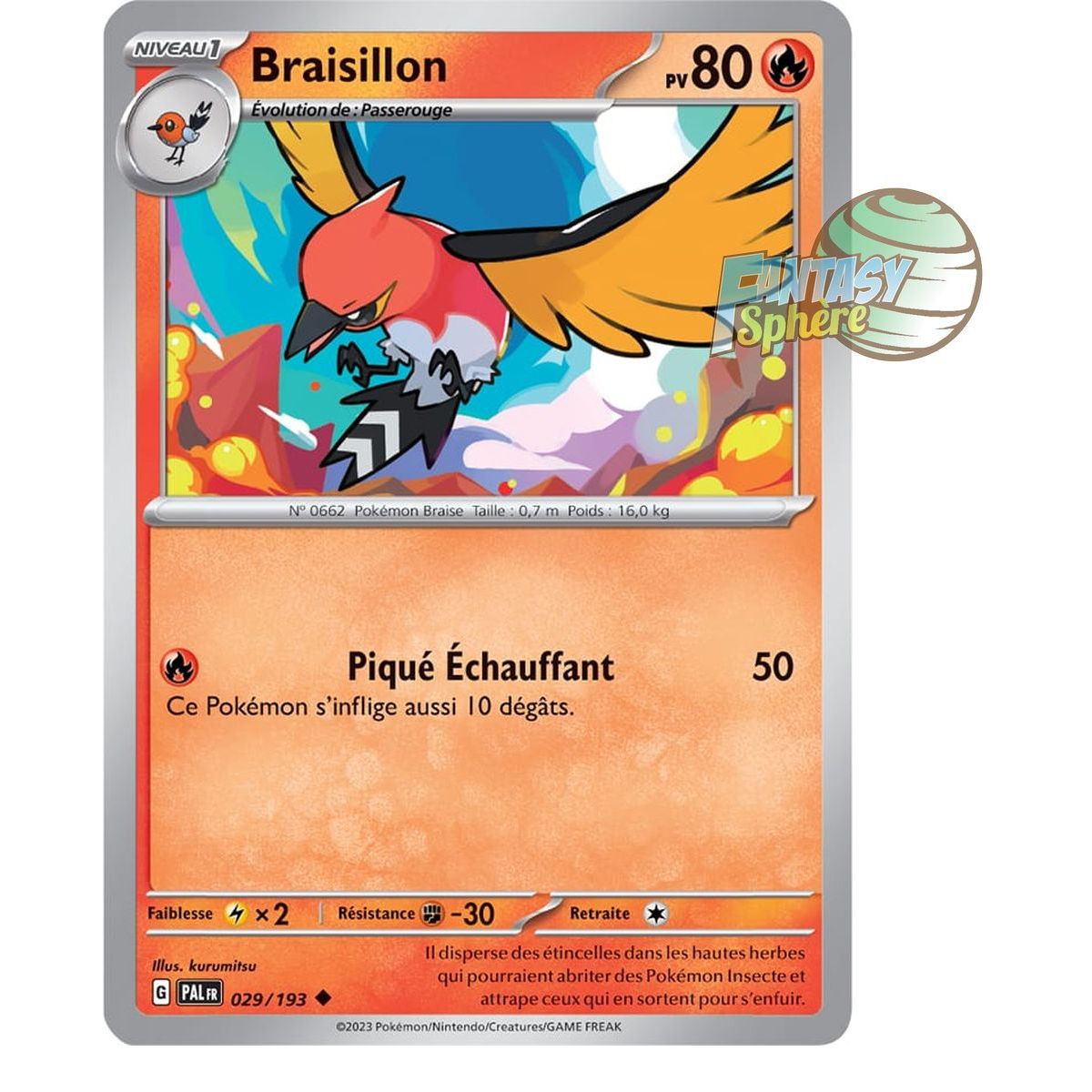 Item Braisillon - Peu Commune 29/193 - Ecarlate et Violet Evolution à Paldea