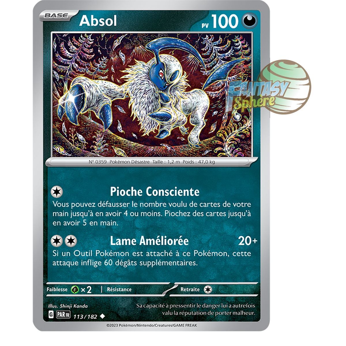 Absol - Peu Commune 113/182 - Ecarlate et Violet Faille Paradoxe