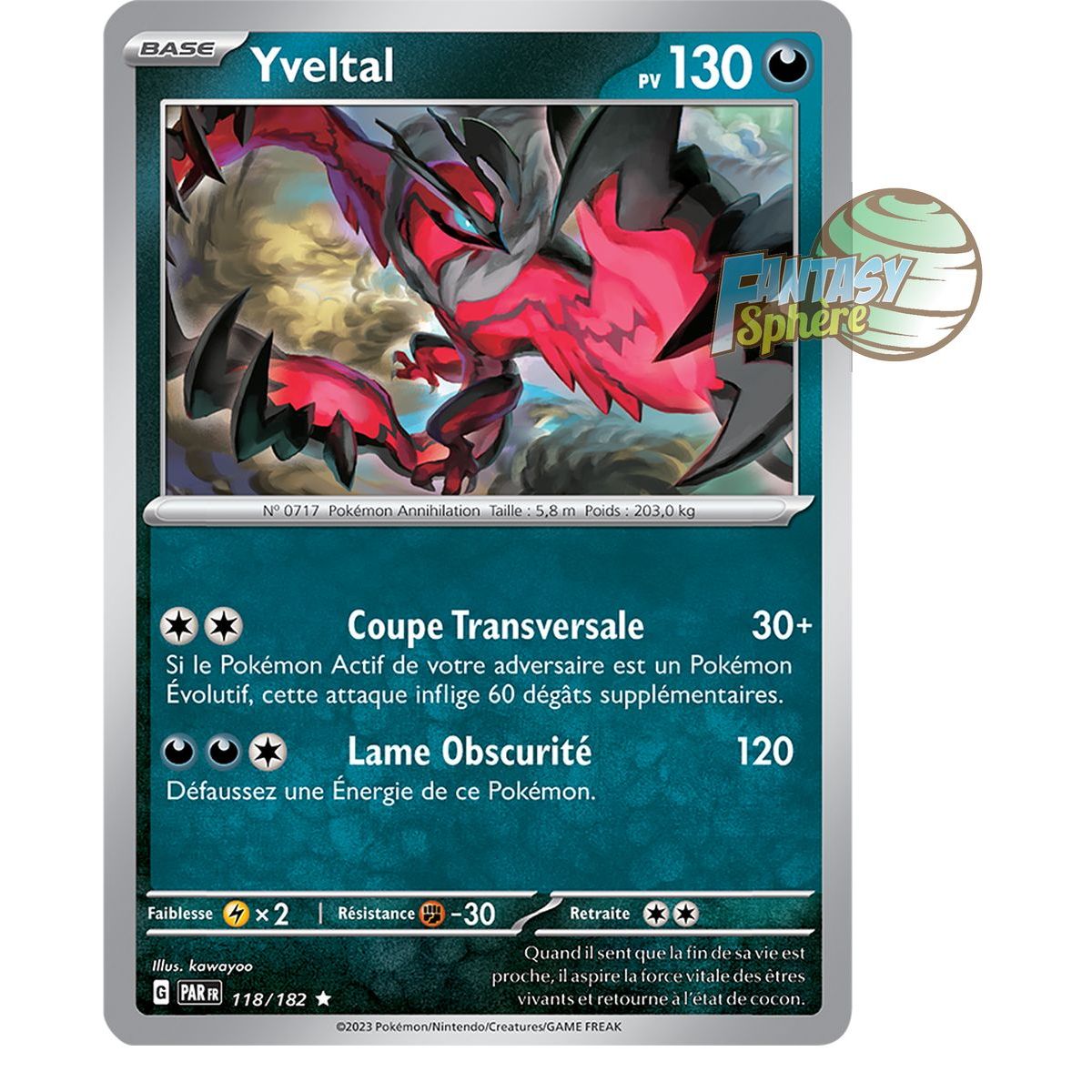 Yveltal - Reverse 118/182 - Ecarlate et Violet Faille Paradoxe