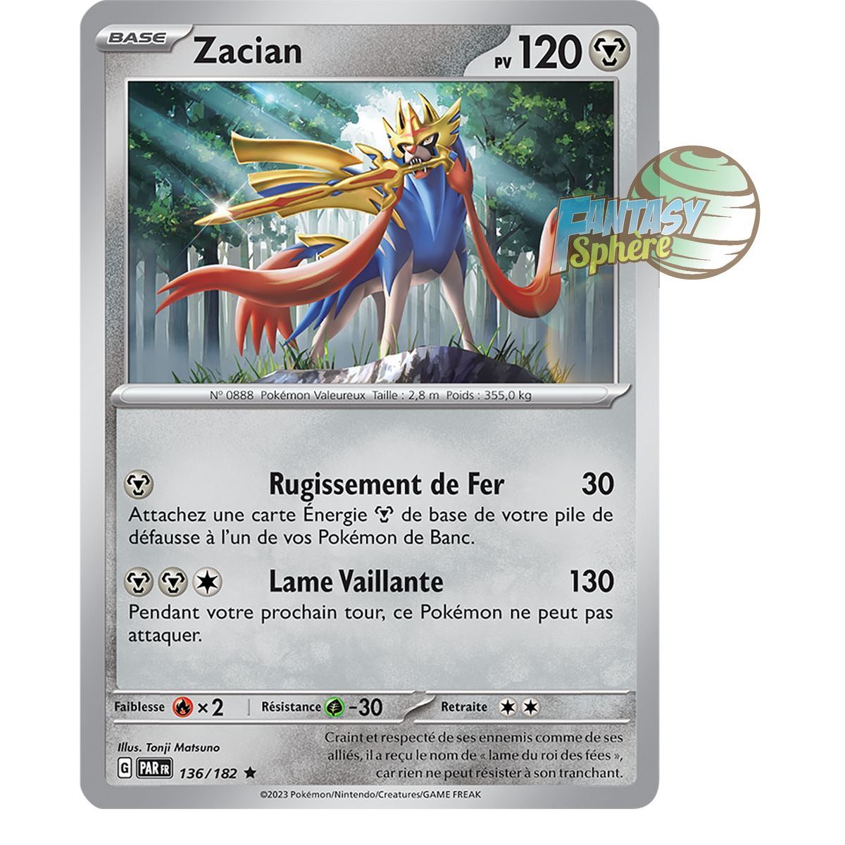 Zacian - Reverse 136/182 - Ecarlate et Violet Faille Paradoxe