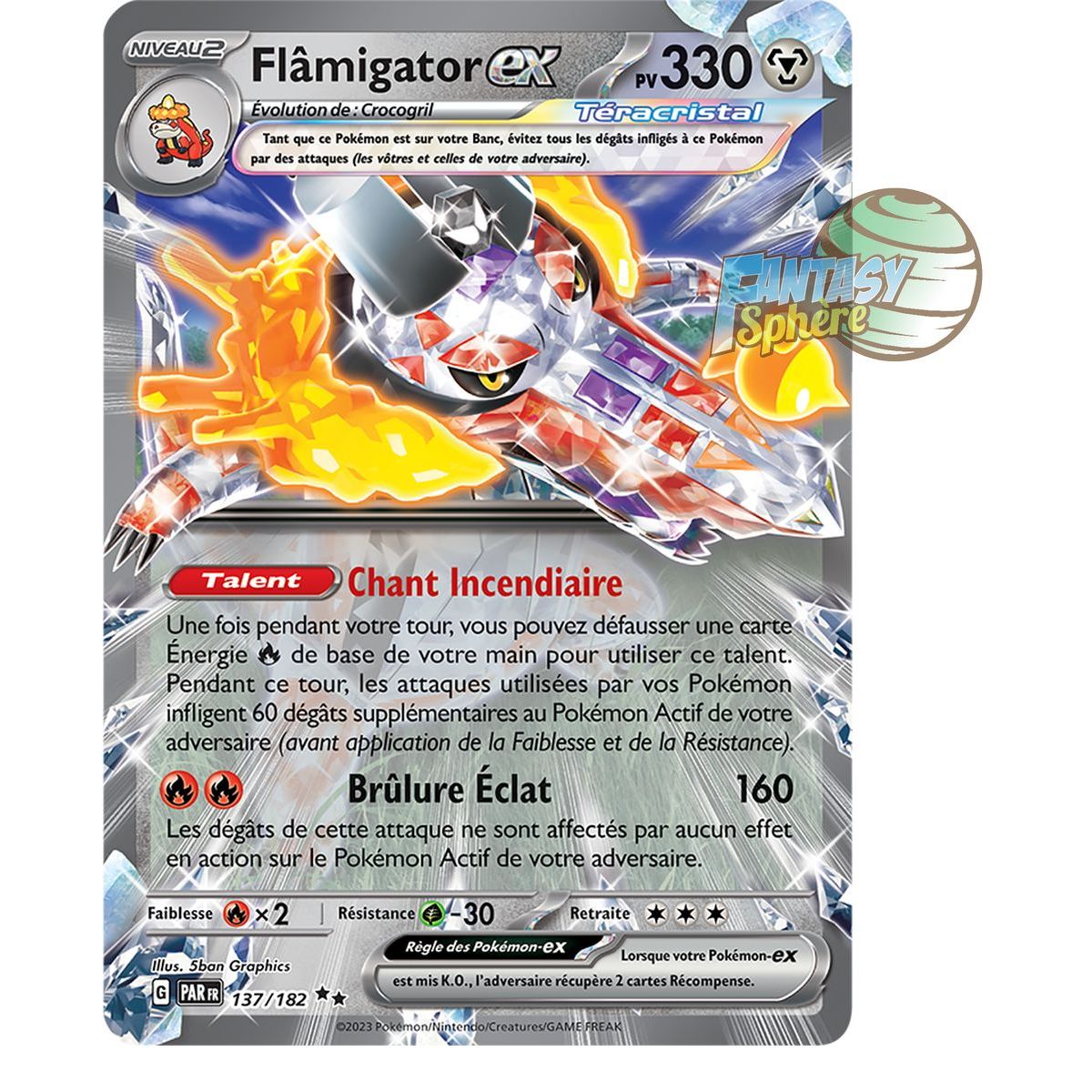 Flâmigator EX - Double Rare 137/182 - Ecarlate et Violet Faille Paradoxe