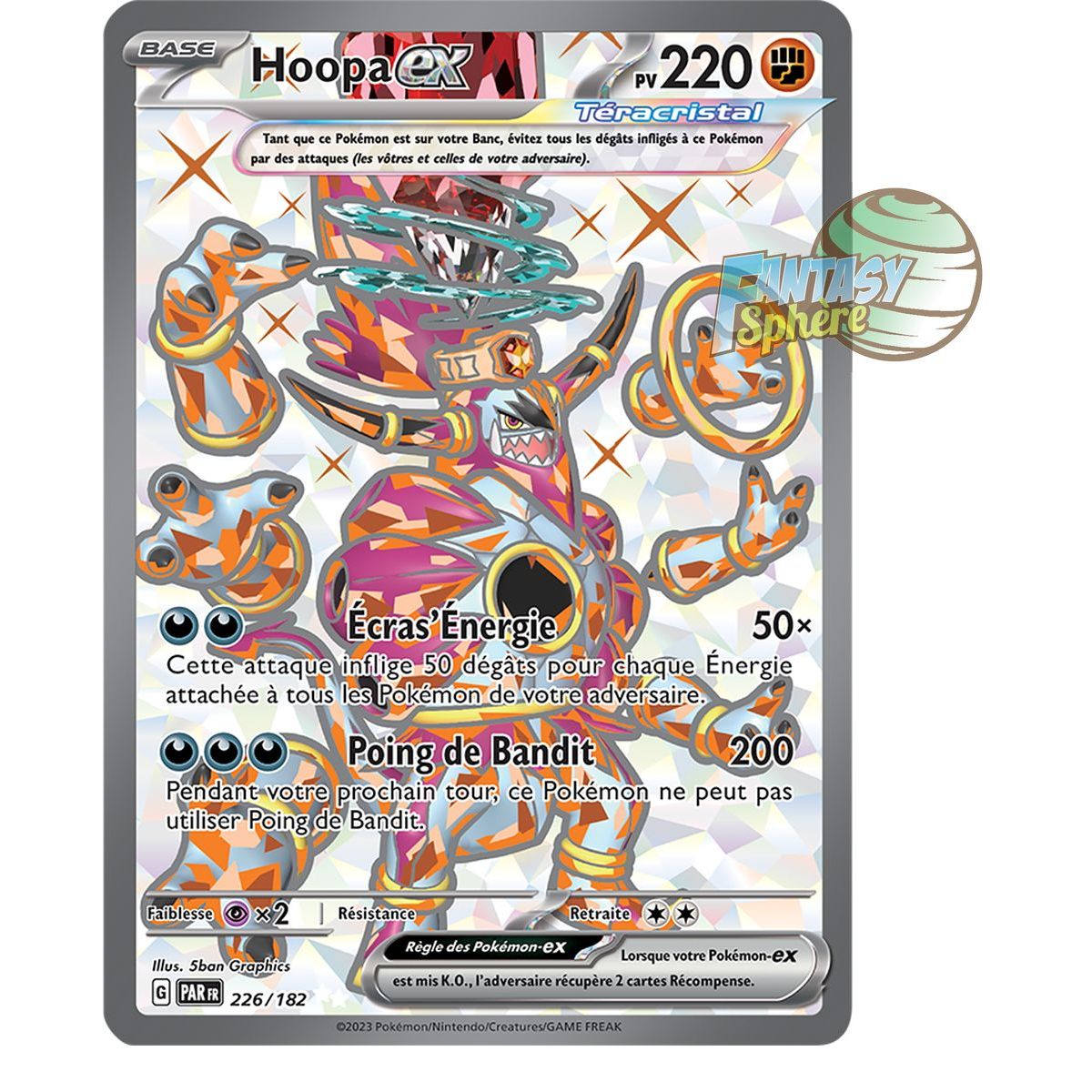 Hoopa EX - Ultra Rare 226/182 - Ecarlate et Violet Faille Paradoxe