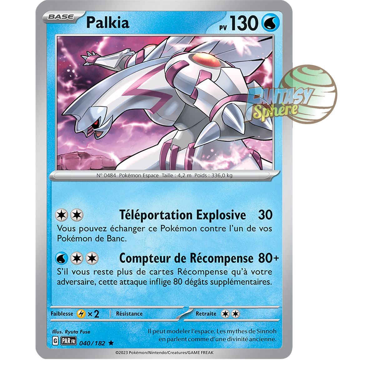 Palkia - Holo Rare 40/182 - Ecarlate et Violet Faille Paradoxe