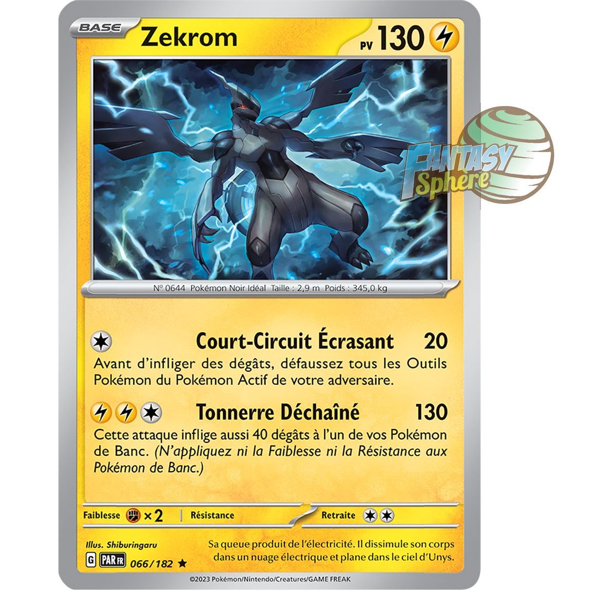 Zekrom - Holo Rare 66/182 - Ecarlate et Violet Faille Paradoxe