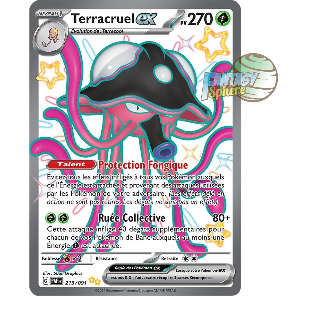 Item Terracruel EX -  Shiny Ultra Rare 213/91 - Ecarlate et Violet Destinées de Paldea