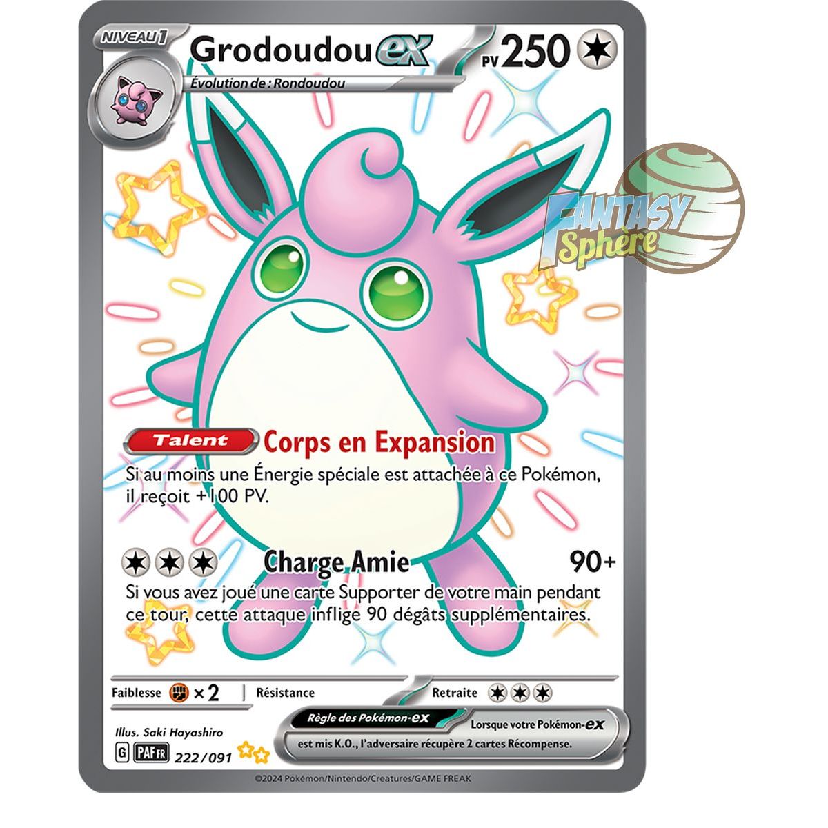 Item Grodoudou EX -  Shiny Ultra Rare 222/91 - Ecarlate et Violet Destinées de Paldea