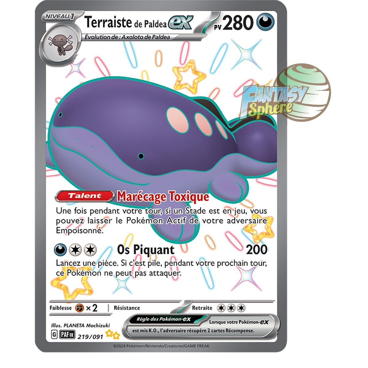 Item Terraiste de Paldea EX -  Shiny Ultra Rare 219/91 - Ecarlate et Violet Destinées de Paldea