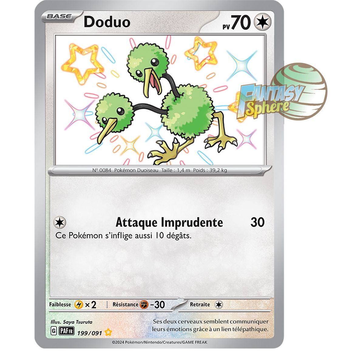 Item Doduo -  Shiny Rare 199/91 - Ecarlate et Violet Destinées de Paldea