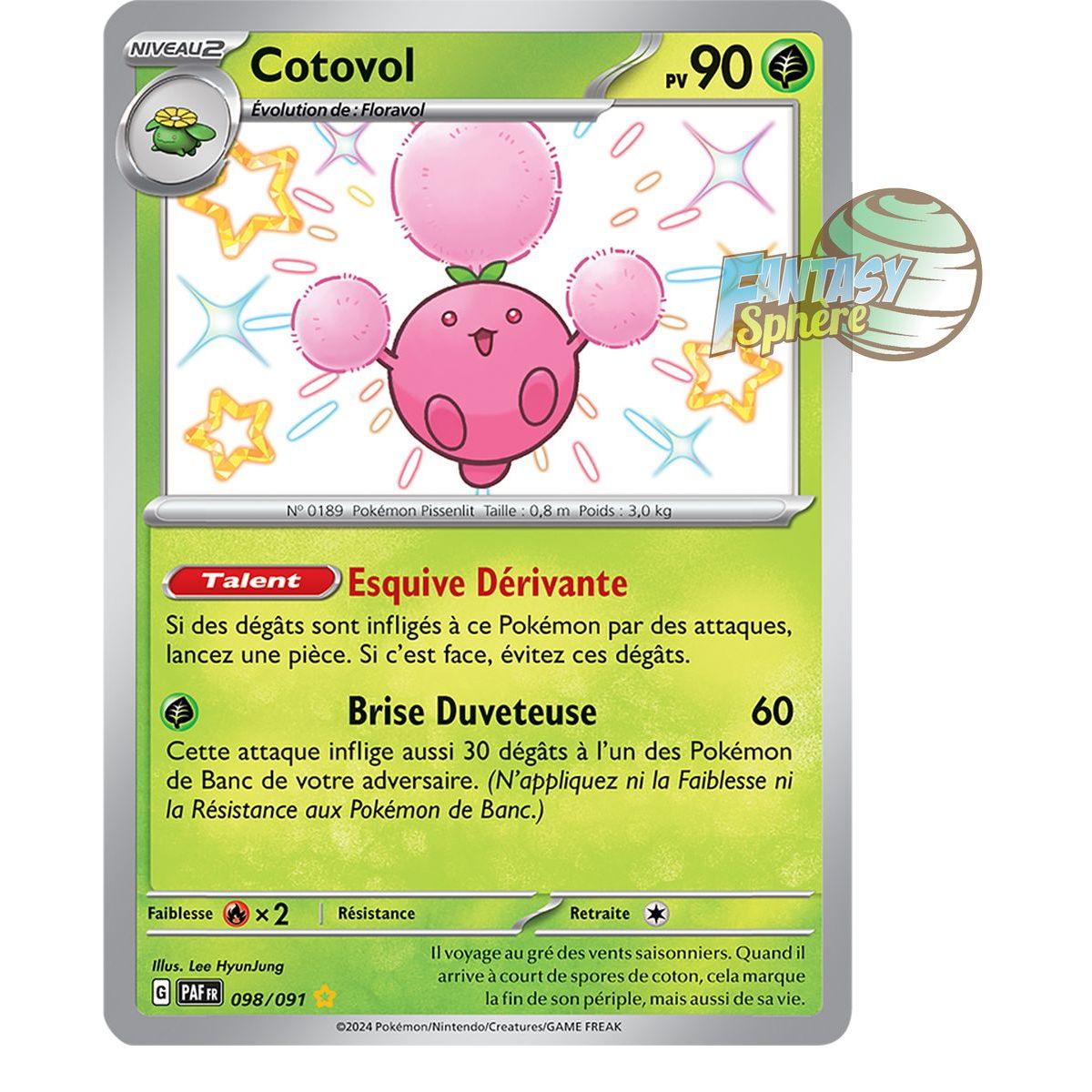 Item Cotovol -  Shiny Rare 98/91 - Ecarlate et Violet Destinées de Paldea