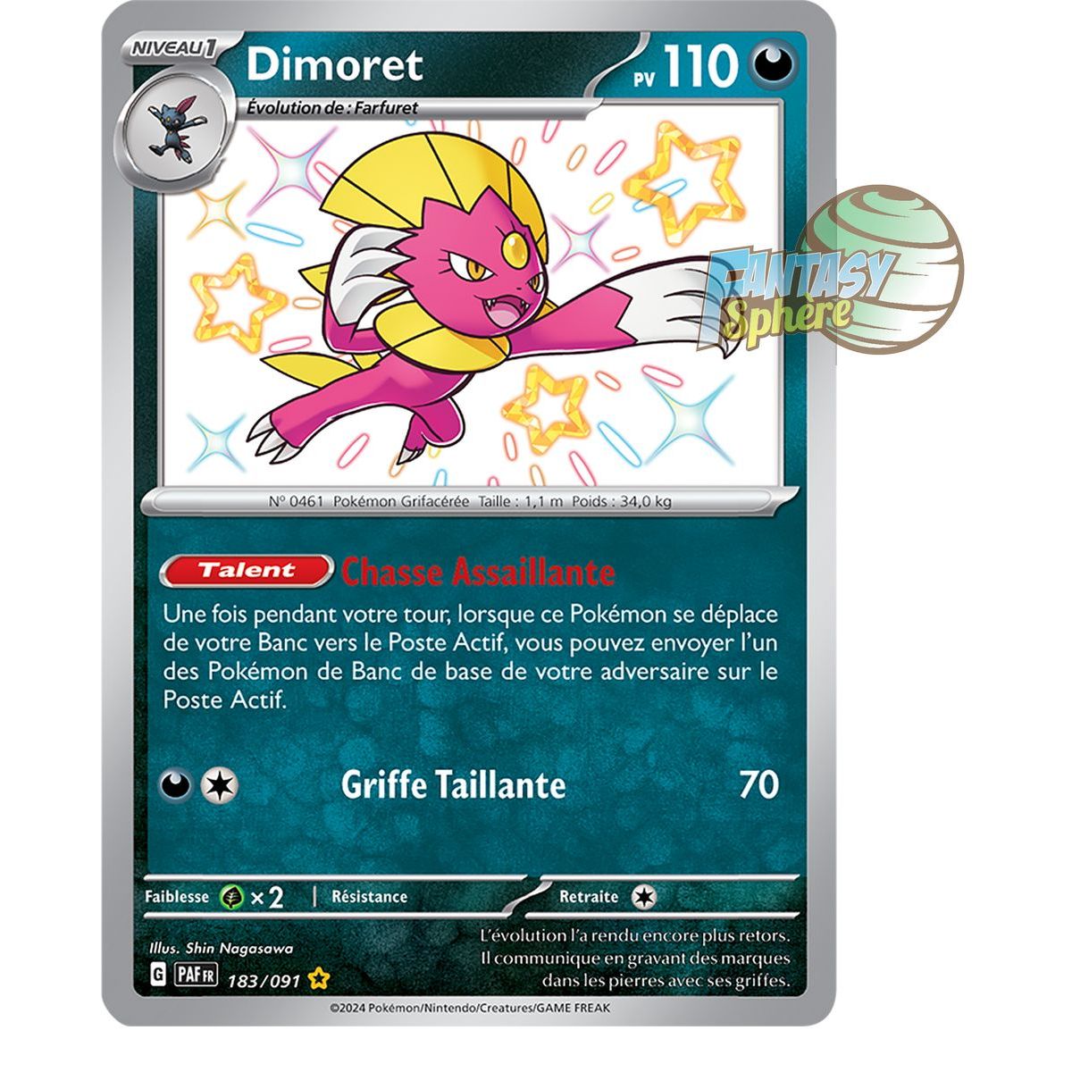 Item Dimoret -  Shiny Rare 183/91 - Ecarlate et Violet Destinées de Paldea