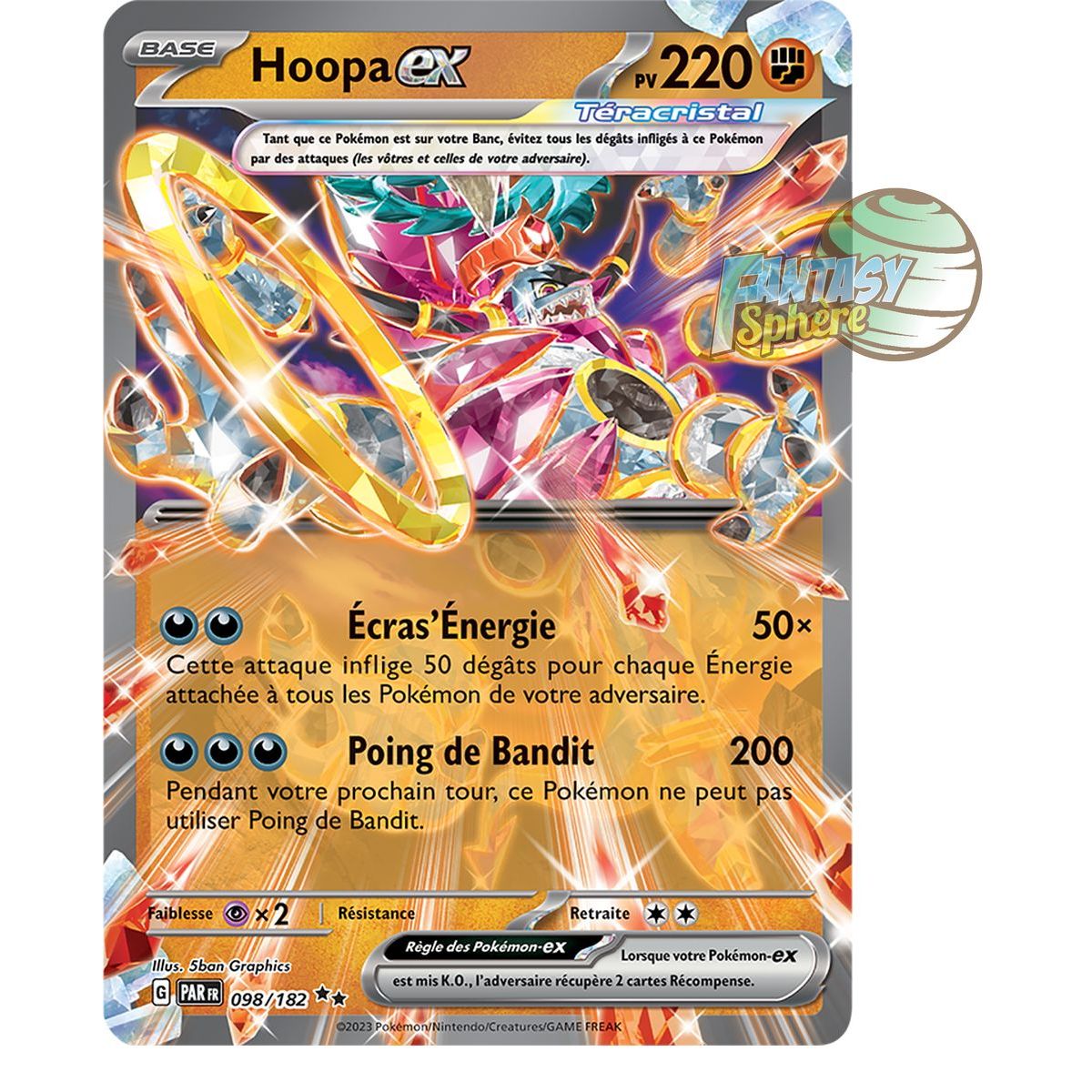 Hoopa EX - Double Rare 98/182 - Ecarlate et Violet Faille Paradoxe