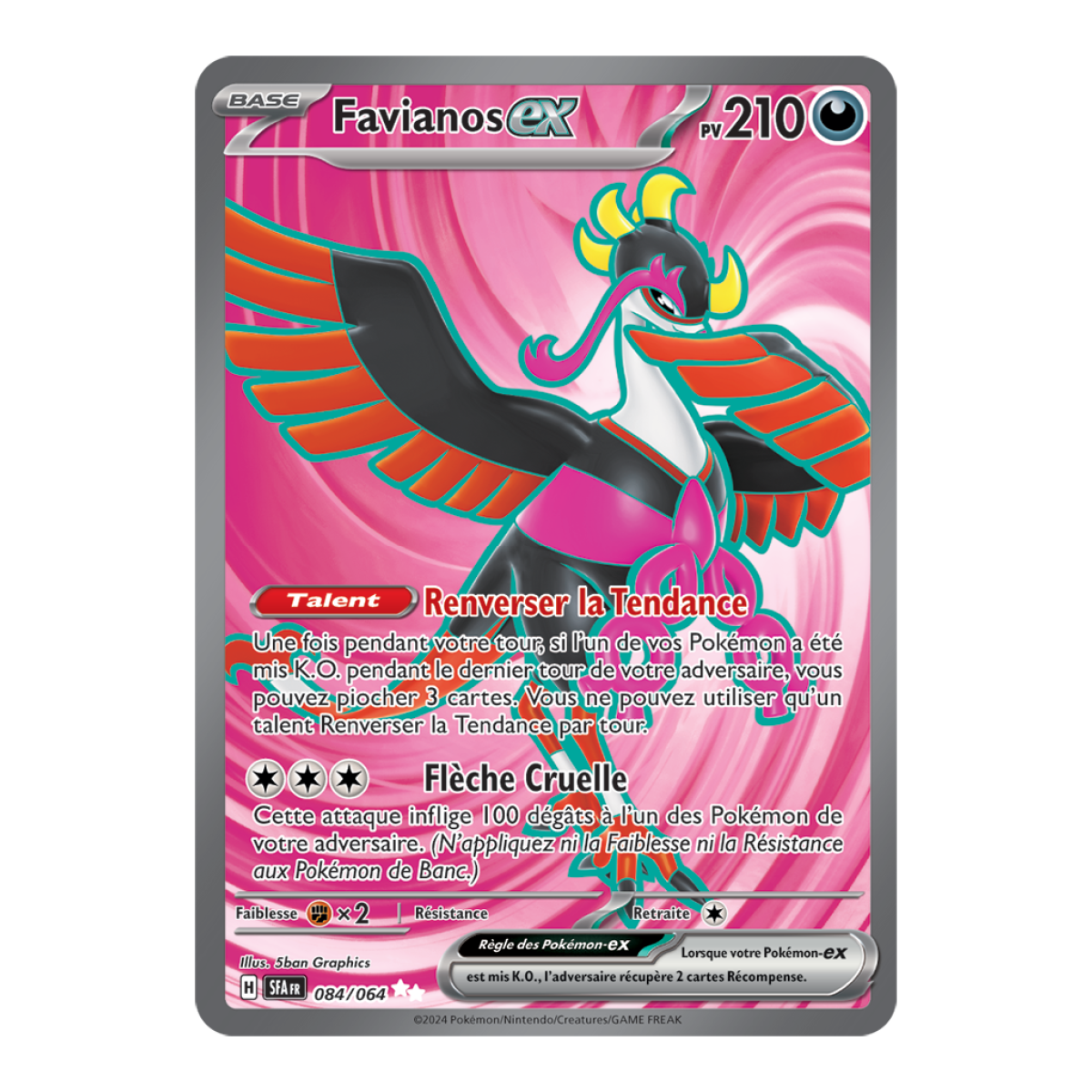 Favianos EX - Full Art Ultra Rare 84/64 - Ecarlate et Violet Fable Nébuleuse