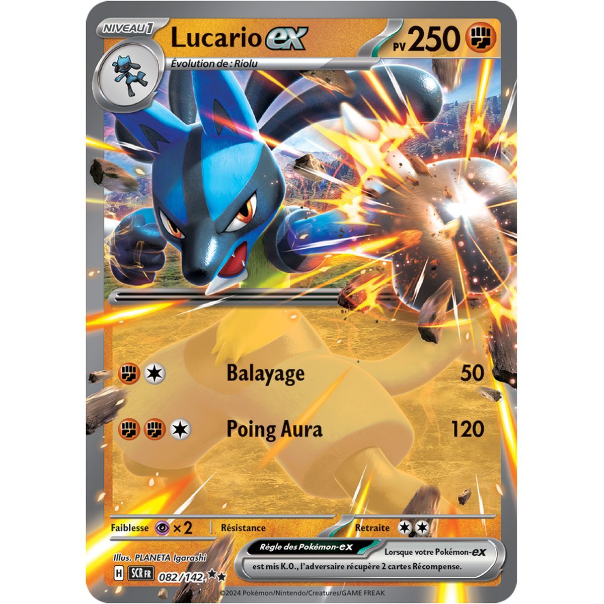 Lucario EX - Double Rare 82/142 - Ecarlate et Violet Couronne Stellaire