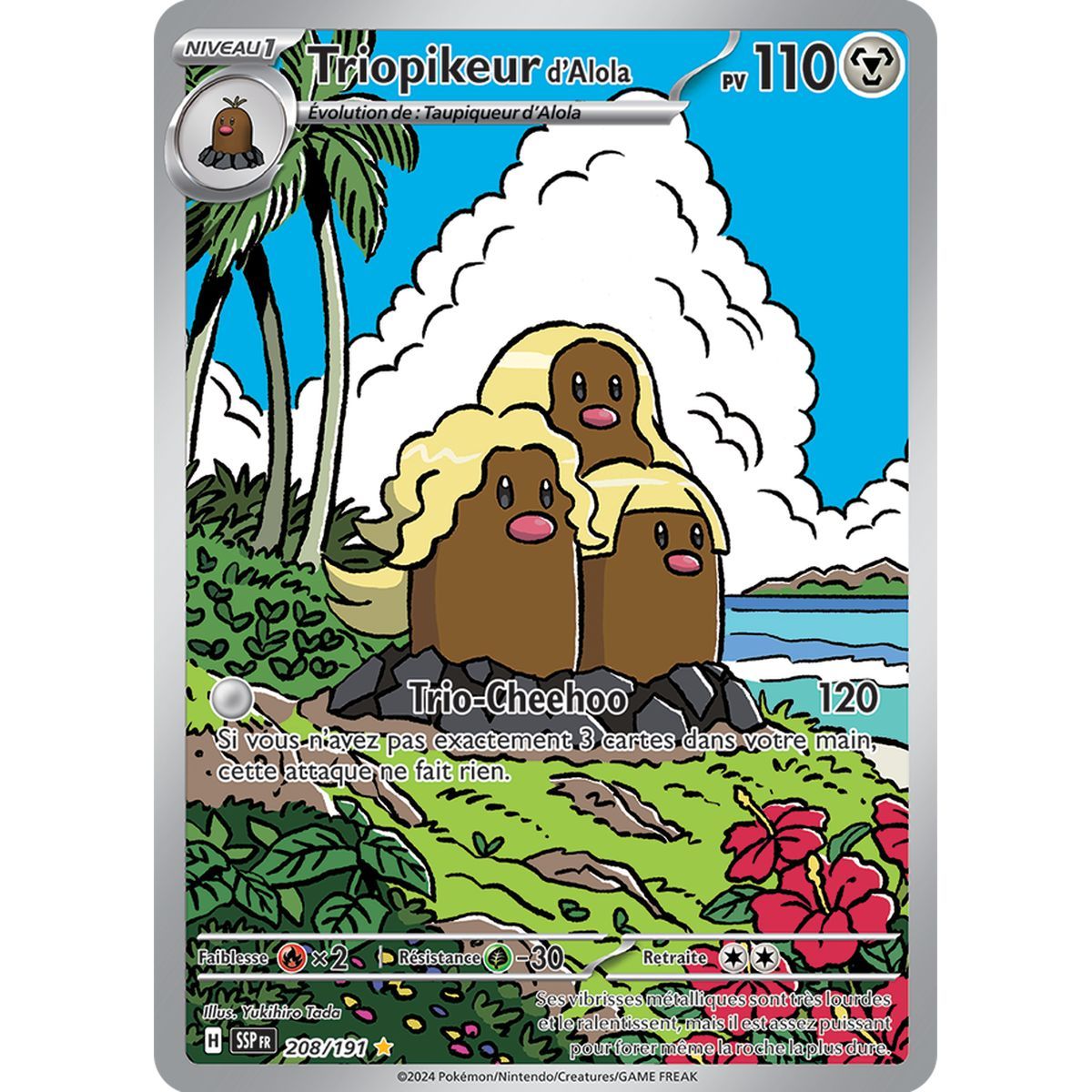 Triopikeur d’Alola - Illustration Rare 208/191 - Ecarlate et Violet Etincelle Déferlante