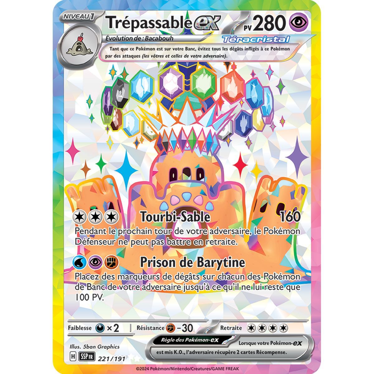 Item Trépassable-ex - Ultra Rare 221/191 - Ecarlate et Violet Etincelle Déferlante
