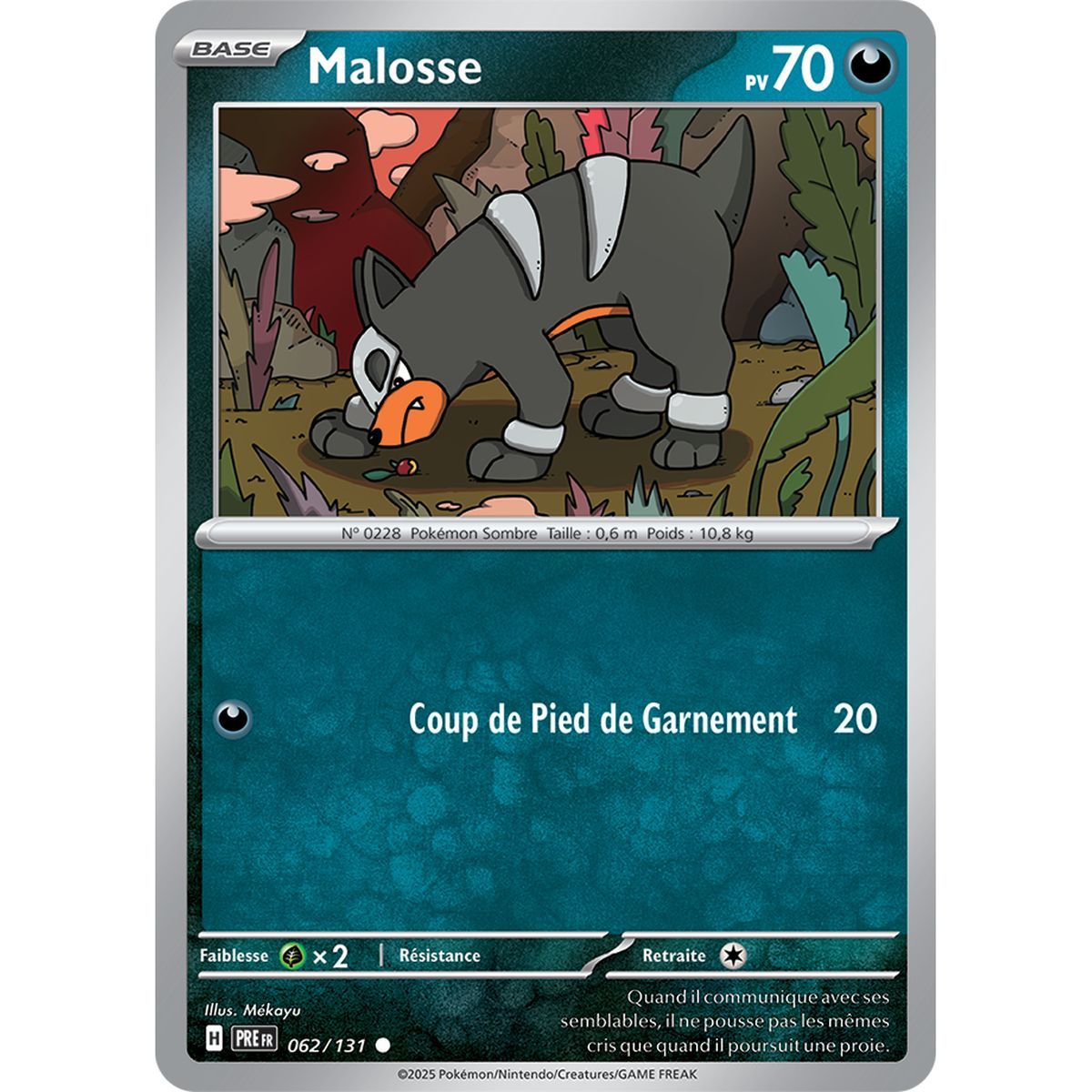Malosse - Reverse 62/131 - Ecarlate et Violet 8.5 Évolutions Prismatiques