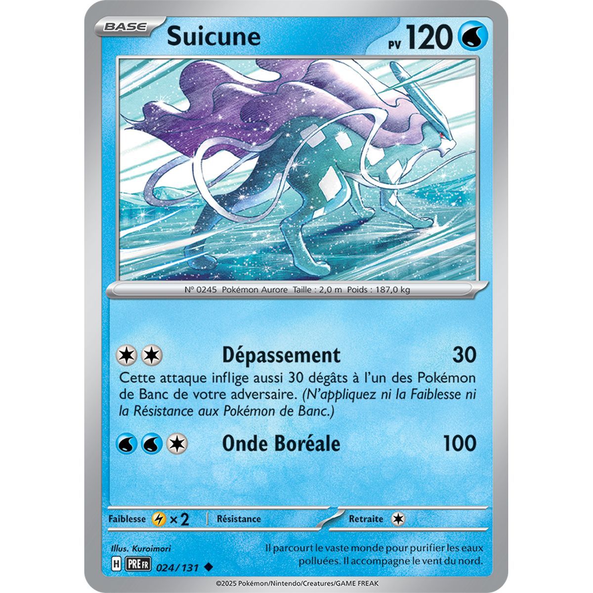 Item Suicune - Peu Commune 24/131 - Ecarlate et Violet 8.5 Évolutions Prismatiques